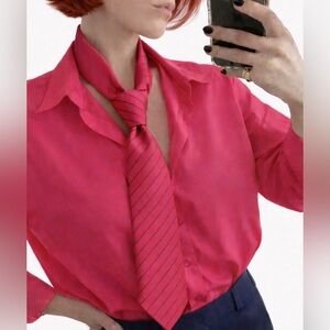 Carlo Colombo Red Striped Tie - Unisex